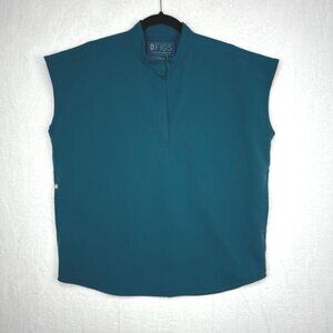 FIGS XL RAFAELA  SCRUB TOP CARIBBEAN BLUE.